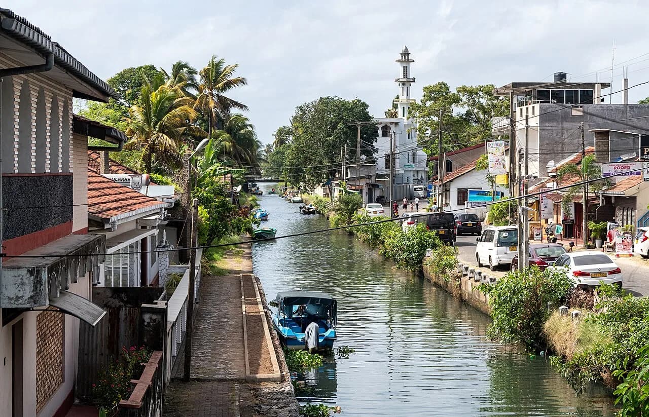 Negombo - Dutch Canal (also known as Hamilton Canal) in Negombo, Sri Lanka