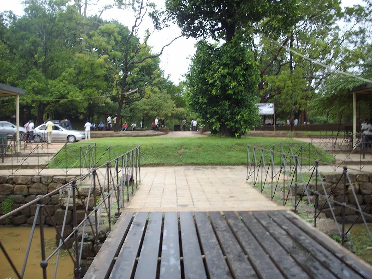 Sigiriya - A moat filled with water surrounds Sigiriya fortress complex.
